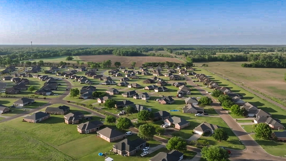 An aerial view of Mississippi