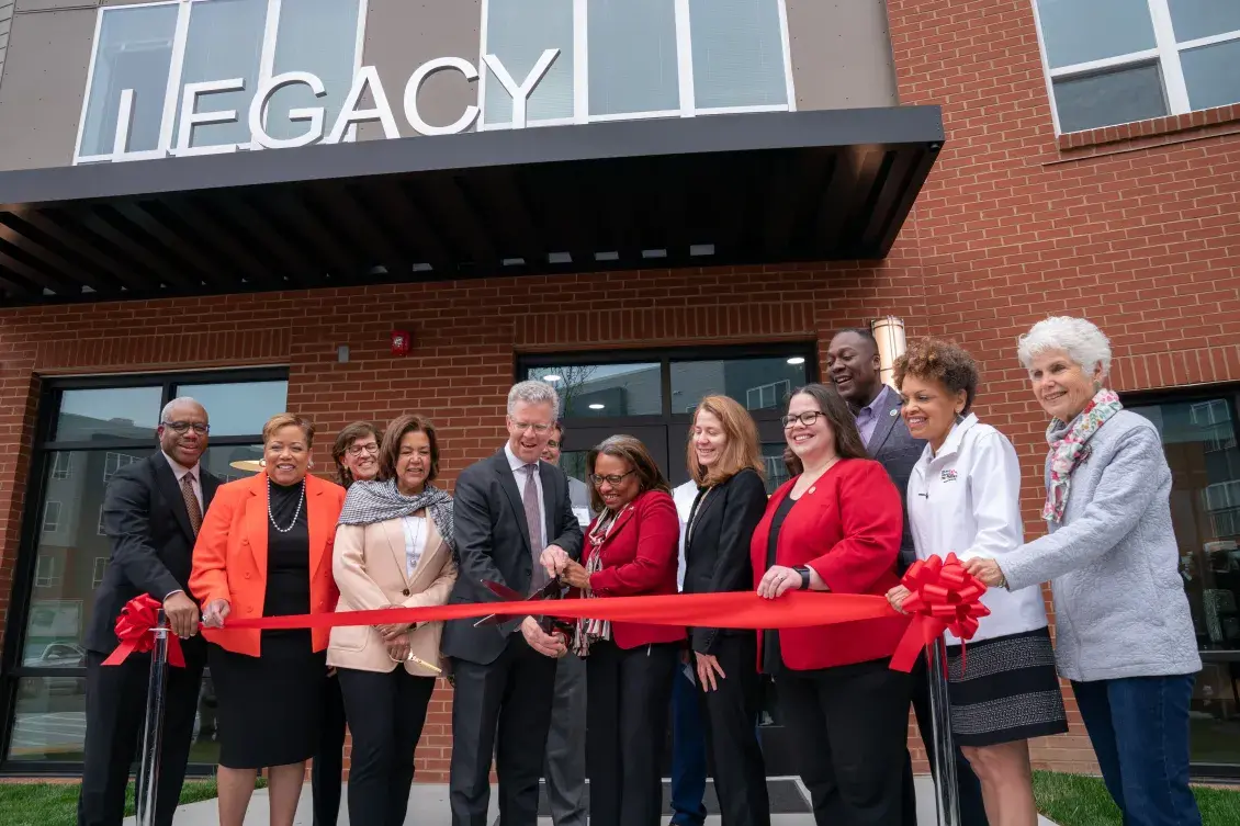 Cutting the ribbon at Legacy at Twin Rivers