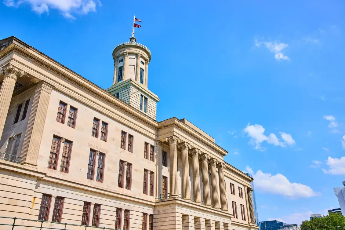 Side view of the Tennessee State Capitol