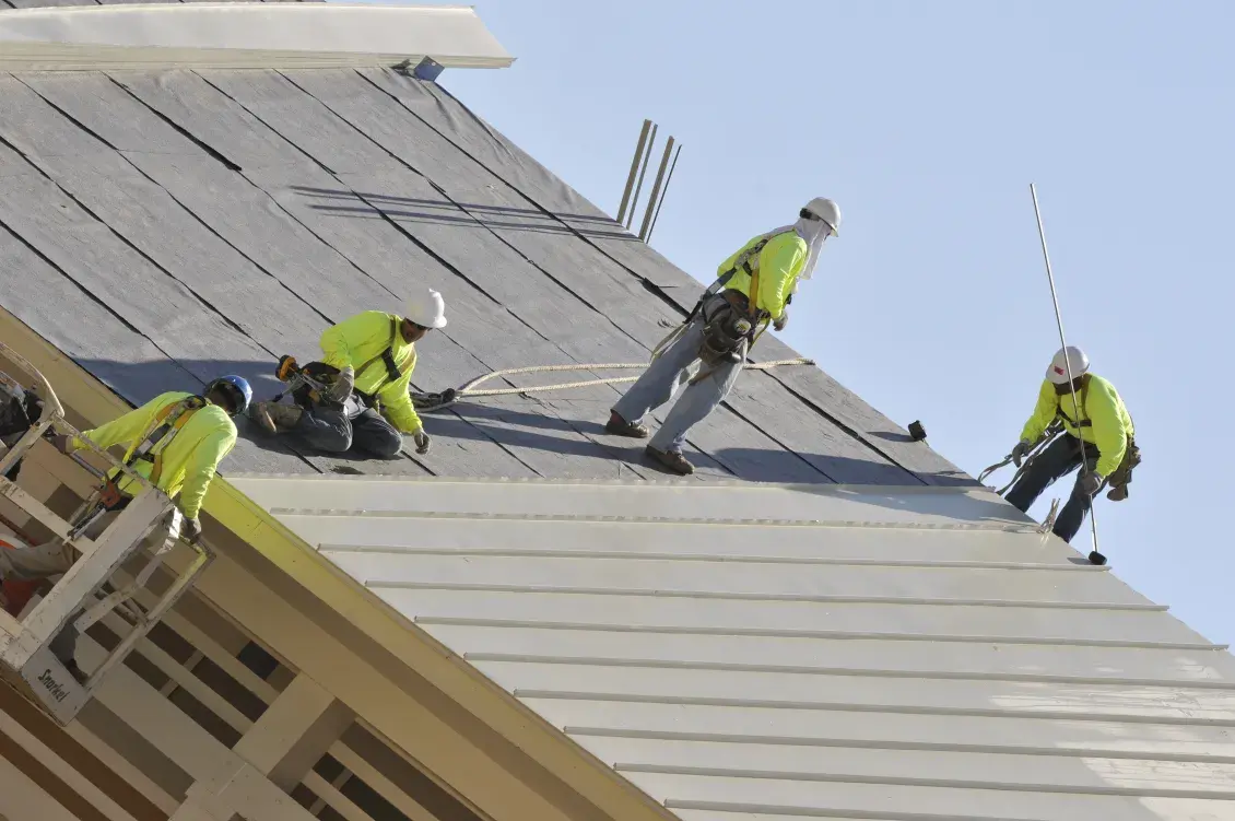 Construction on roof