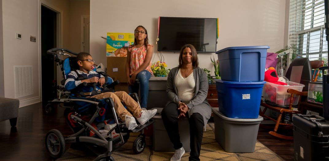 Houston family in temporary housing after hurricane
