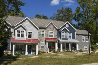 Colorful townhomes