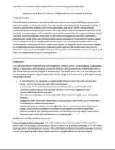 Health Action Plan Public Health Professional Template Scope of Work