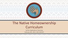 Native Homeownership Curriculum Training Q & A Cover slide image