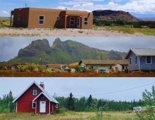 Native housing in three locations