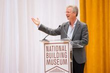 Shaun Donovan speaks at the National Building Museum