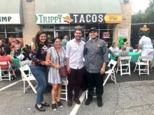 The owners of Trippy Tacos along the Purple Line