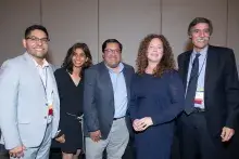 Five people in business attire