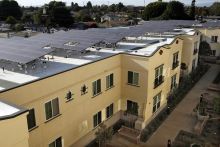 Solar panels on housing