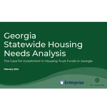 Georgia Statewide Housing Needs Analysis report cover