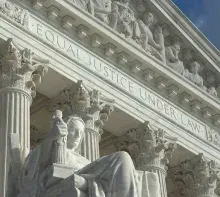 Photo of Supreme Court frieze, columns