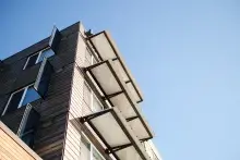 Hopeworks awnings from below