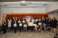 Housing Career Pathways trainees from Cohort Seven celebrate graduation with program partners.