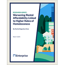 Research Brief: Worsening Rental Affordability Linked to Higher Rates of Homelessness with an illustration