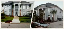 Ryan Brock's family home in New Orleans, pre and post Katrina