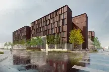 Rendering of Multistory Dark Building 