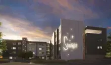 Rendering of Starlight Apartments at sunset