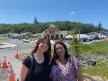 Program Manager Evelyn Immonen and Tribal Housing Administrator Toni Giron at the Ribbon Cutting Ceremony for Dry Creek Rancheria’s Bu’di Khaale Phase I, May 2025.