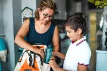 Teacher and student