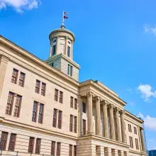 Skyward view of Tennessee State Capitol