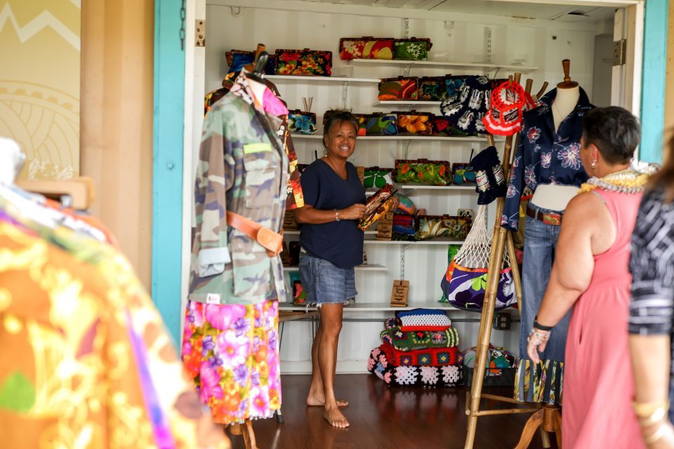 The inside of a local shop with women shopping