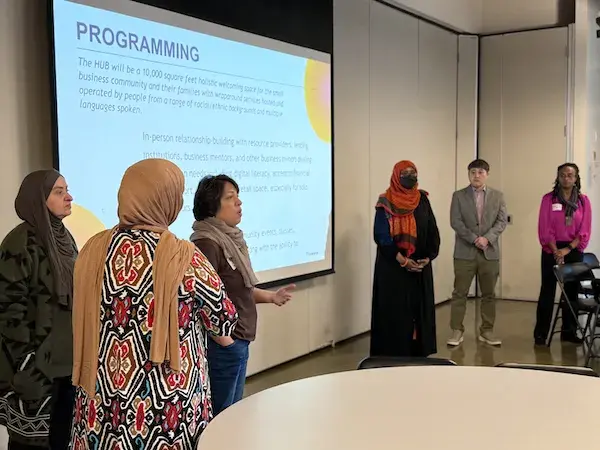 Group giving a presentation