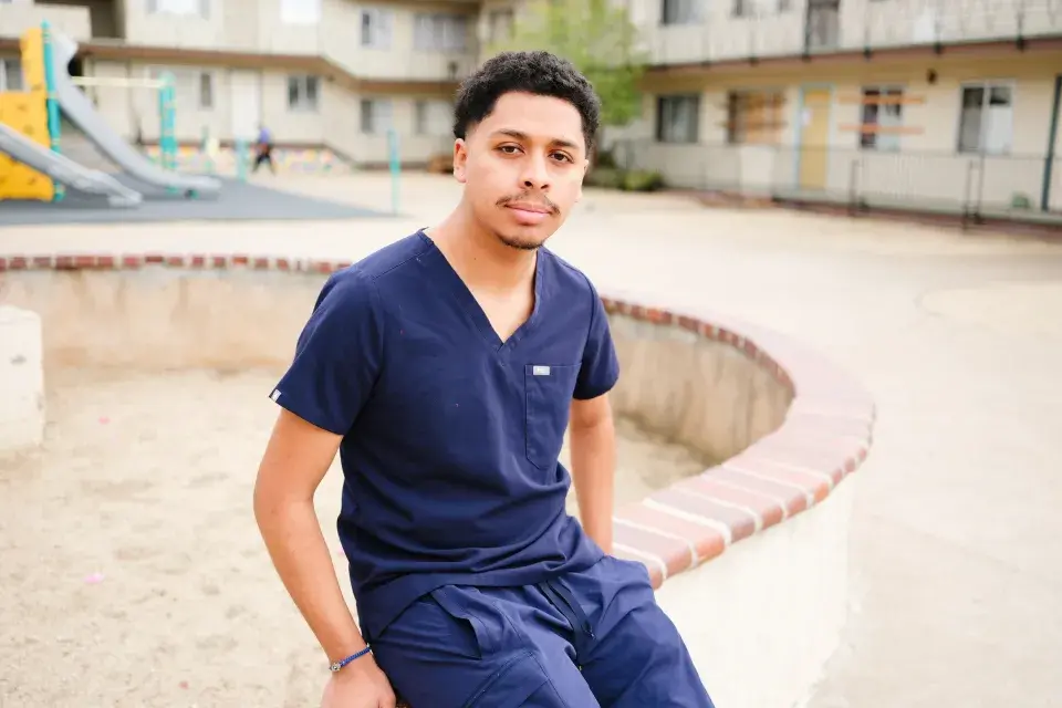 Brian Diaz at home in Oakland