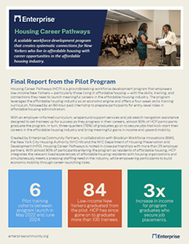 Housing Career Pathways report cover