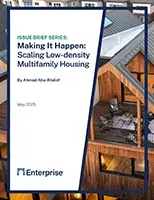 Making it Happen: Scaling Low-density Multifamily Housing cover with an image of an apartment building