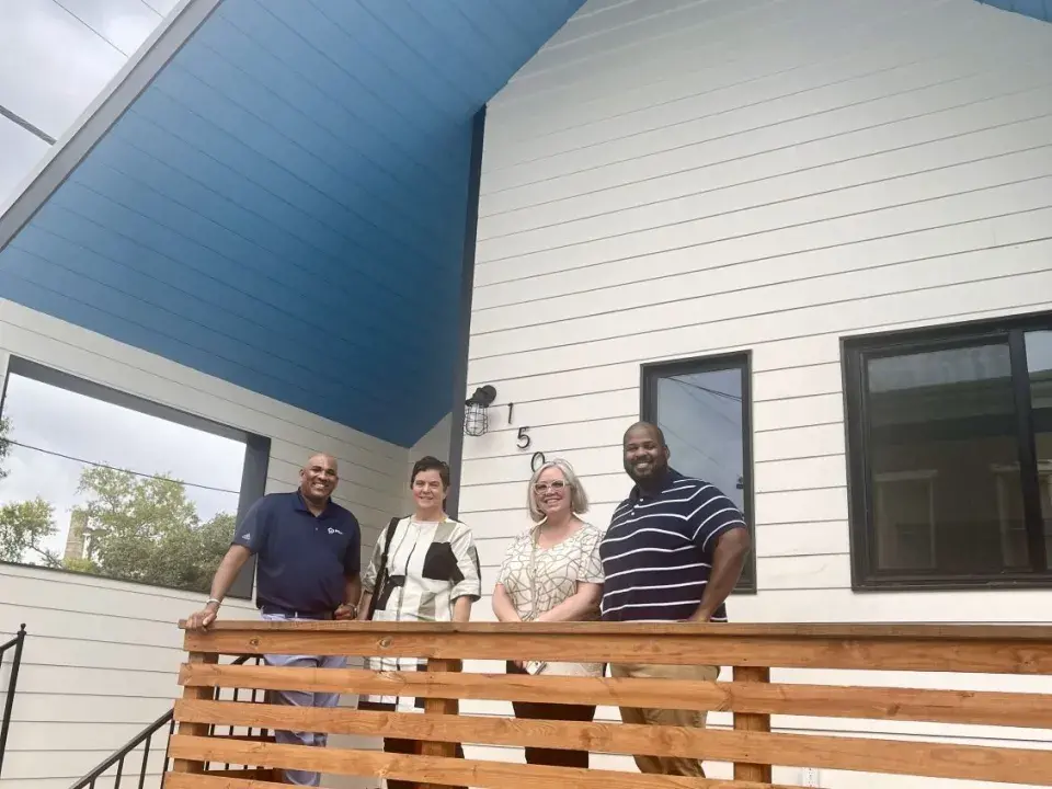 Michelle Whetten with Meaghan Vlkovic, Oji Alexander, and Kwame Juakali