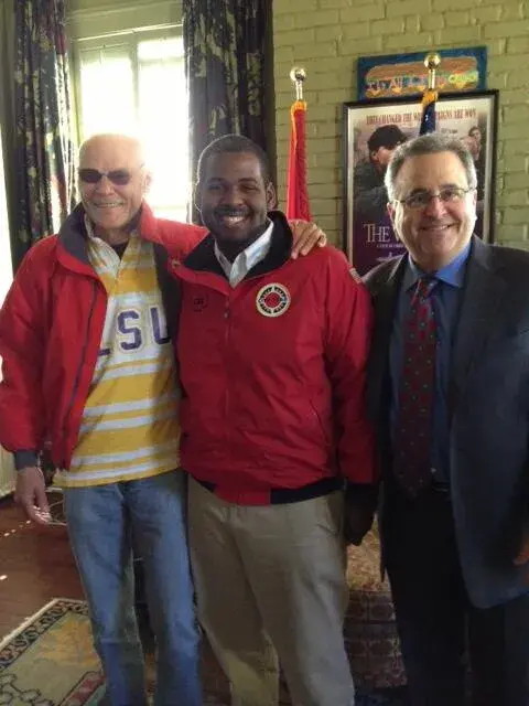 Kwame Juakali with James Carville and Michael Brown, co-founder of City Year