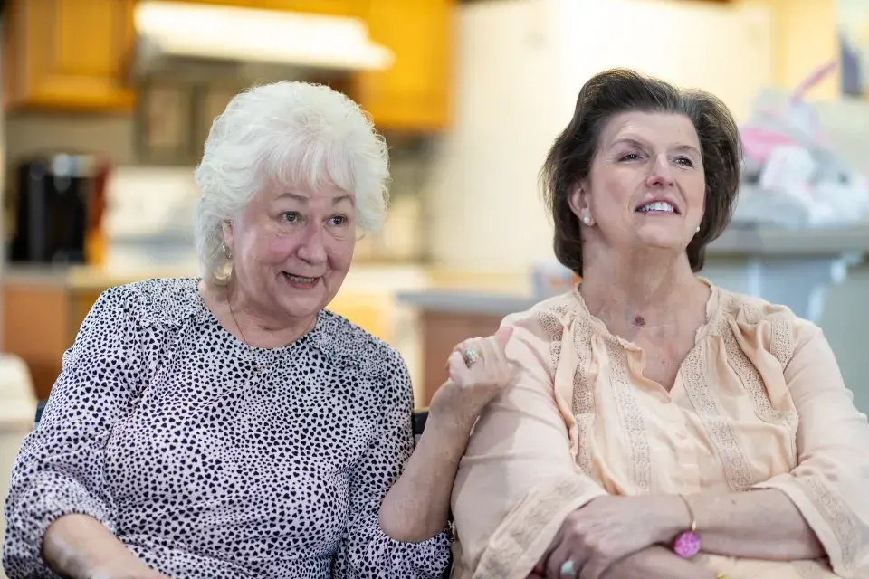 Karen Ladner and Janine Lee, former and current exec directors of the Bay Waveland Housing Authority
