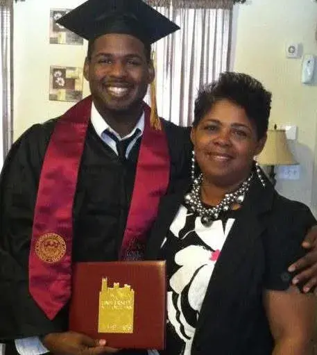 Kwame Juakali at college graduation