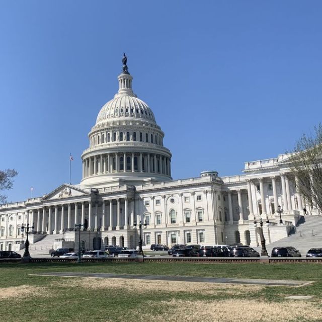 The United States Capitol building East Front Senate Wing