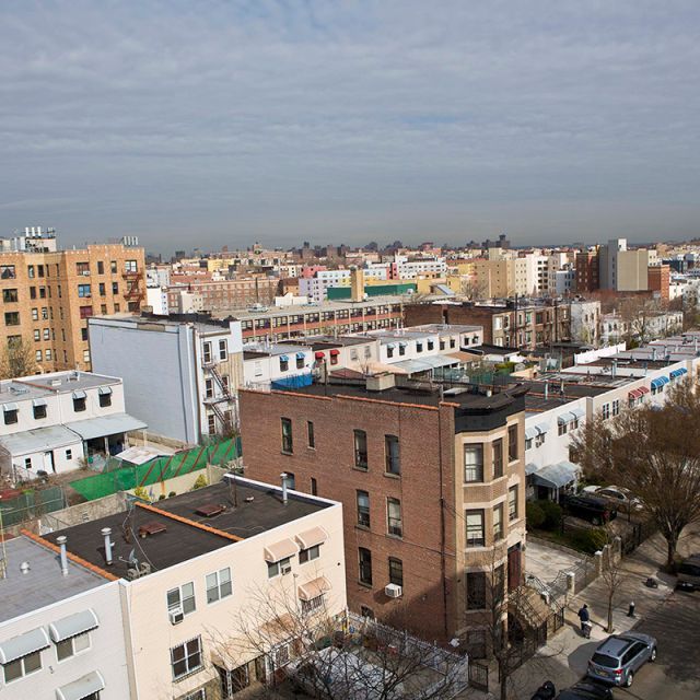 Sky view of a New York neighborhood