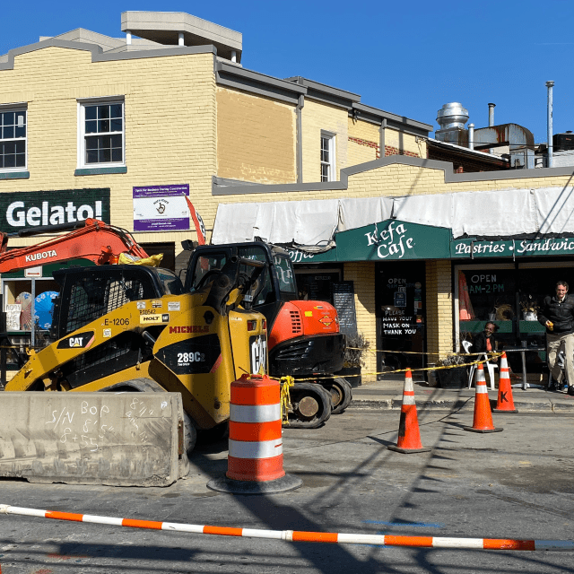 Construction along Maryland's Purple Line