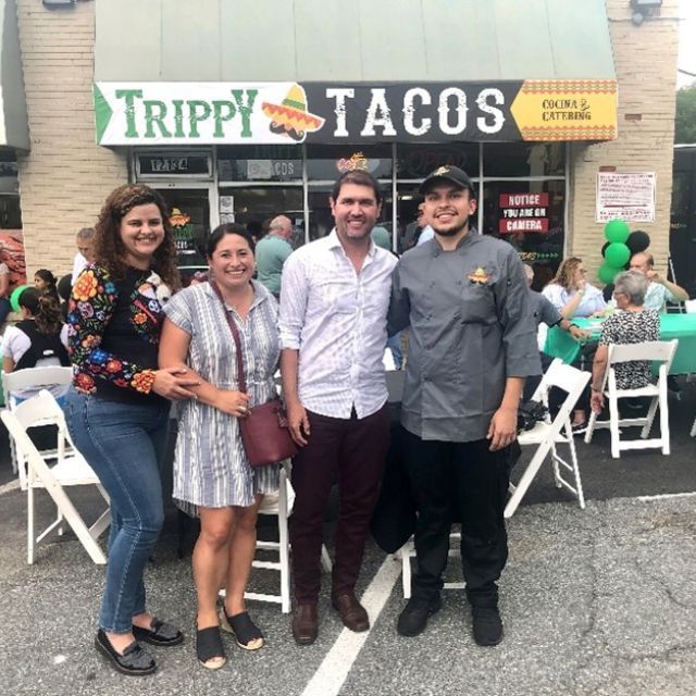The owners of Trippy Tacos along the Purple Line