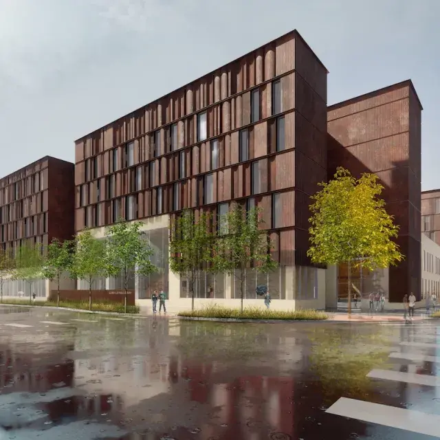 Rendering of Multistory Dark Building 