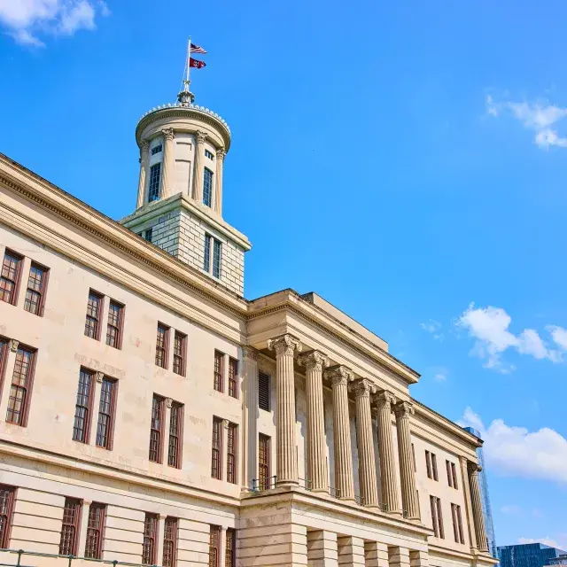 Side view of the Tennessee State Capitol