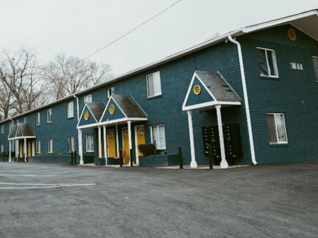 Apartment building on the street corner